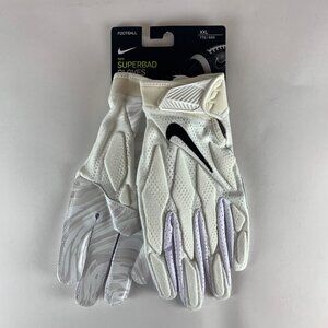 Nike Superbad 4.5 White Knit WR/TE Football Gloves PGF873-102 Mens 2XL New